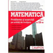 Matematica Clasa a IX-a - Probleme si Exercitii pe Unitatii de Invatare (profilul servicii, profilul resurse, profilul tehnic)
