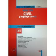 Noul Cod civil si legislatie conexa, legislatie consolidata si index 2015