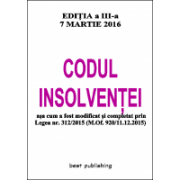 Codul insolventei - editia a III-a - 7 martie 2016